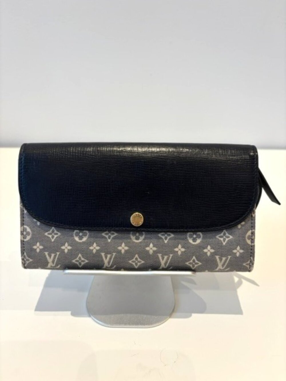 Louis Vuitton Monogram Mini Lin Porte-Trésor International Wallet in blue/navy
